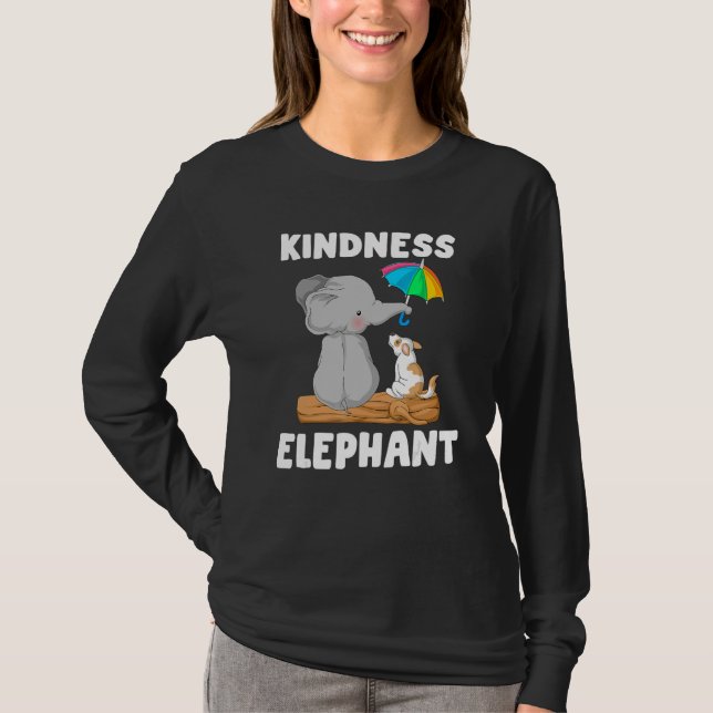Vänlighet elefant Enhetsdag Orange Anti- mobbning T Shirt (Framsida)