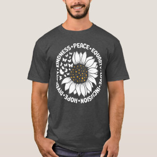 Vänlighet Fred Jämlikhet Kärlek Hopp Mångfald Mäns T Shirt