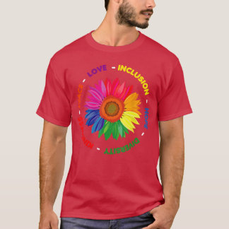 Vänlighet Fred Likhet Kärlek Inkludering Hopp Mång T Shirt