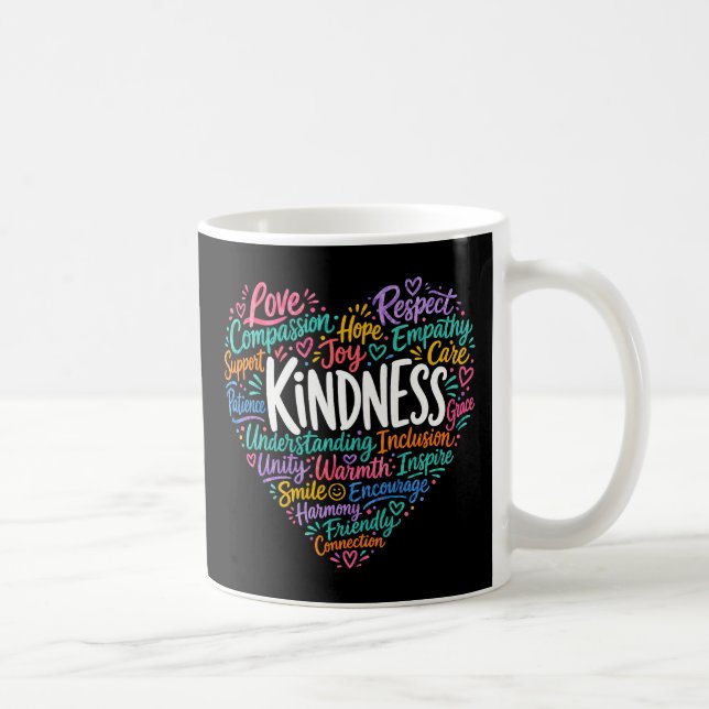 Vänlighet medkänsla empati och respekt kaffemugg (Höger)