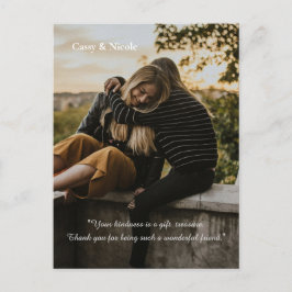 Vänlighet och tack vykort