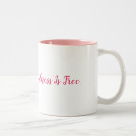 Vänligheten är den fria kaffemuggen Två-Tonad mugg