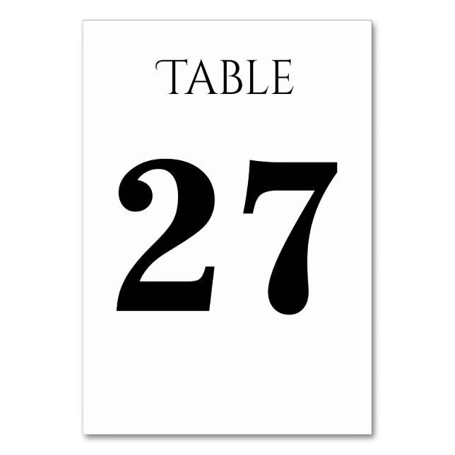 Vanligt, Anpassade Bord-kort Bordsnummer (Framsidan)