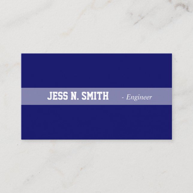 Vanligt, enkelt, elegant blått affärskort. visitkort (Framsida)