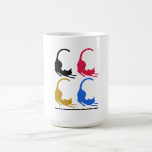 Vanligt katter 4 multicolour logotyper kaffemugg