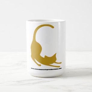 Vanligt kattlogotypgult kaffemugg