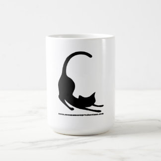 Vanligt kattlogotypsvart kaffemugg