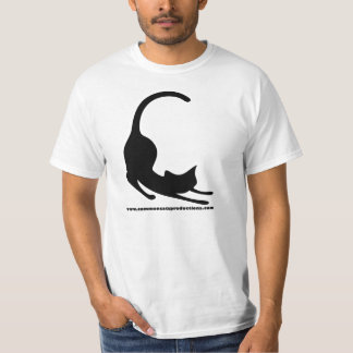 Vanligt kattlogotypsvart t-shirt