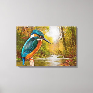 Vanligt Kingfisher Canvastryck