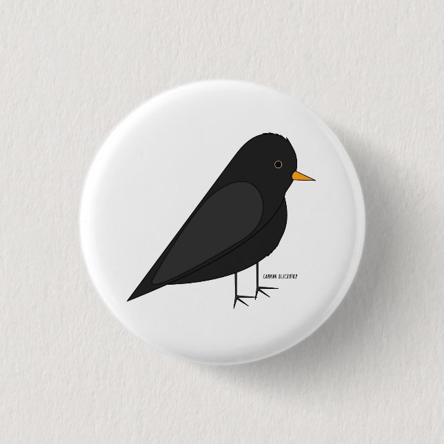 Vanligt knäppas blackbirden knapp (Framsida)