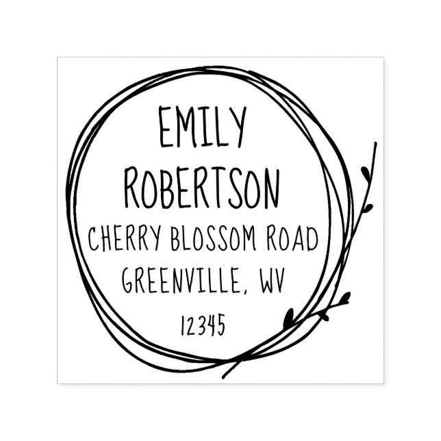 Vänligt Land-vänliga Natur Stil återvänder A Självfärgande Stämpel (Design)