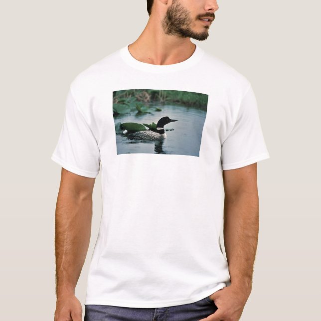 Vanligt Loon på vatten T-shirt (Framsida)