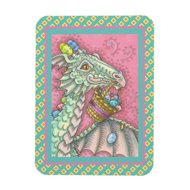 VÄNLIGT PÅSKÄGG DRAGON, VÅR FANTASY MAGNET (Vertikal)