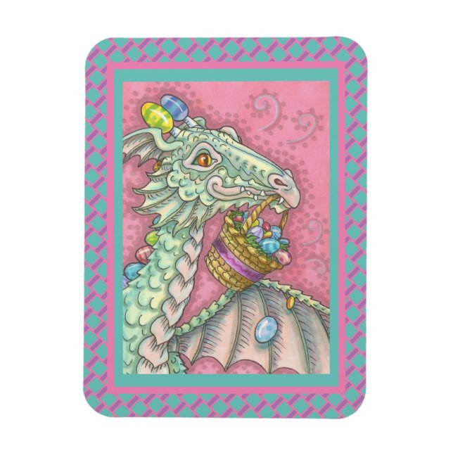 VÄNLIGT PÅSKÄGG DRAGON, VÅR FANTASY MAGNET (Vertikal)