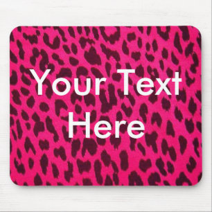 Vanligt rosa Leopardtryck Mousepad Musmatta