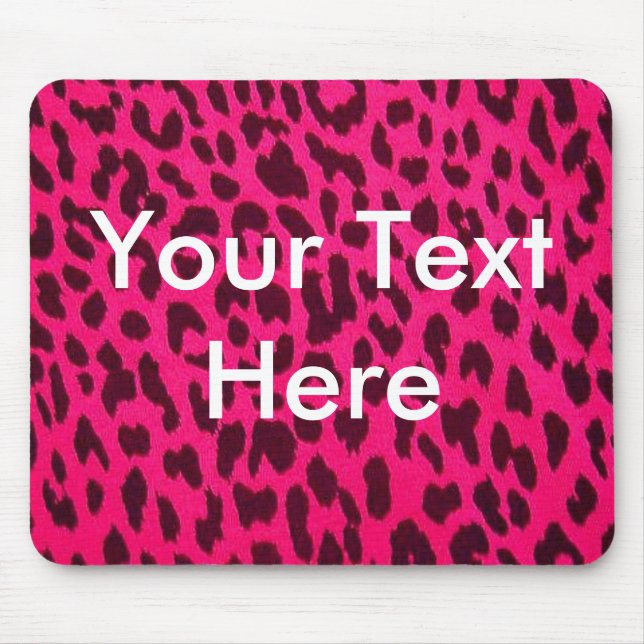 Vanligt rosa Leopardtryck Mousepad Musmatta (Framsidan)