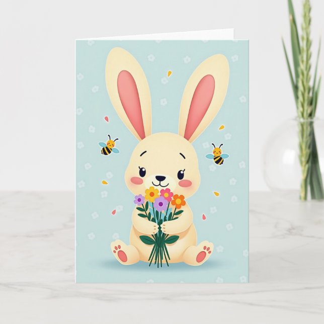Vänligt Väsen Blommig Vänkort Kort (Framsida)