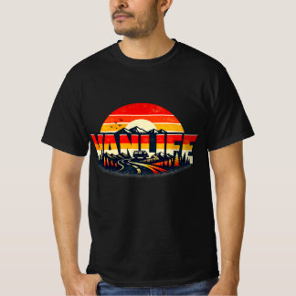 VANLIV Solnedgångsdesign, Camper Van Nomad Communi T Shirt