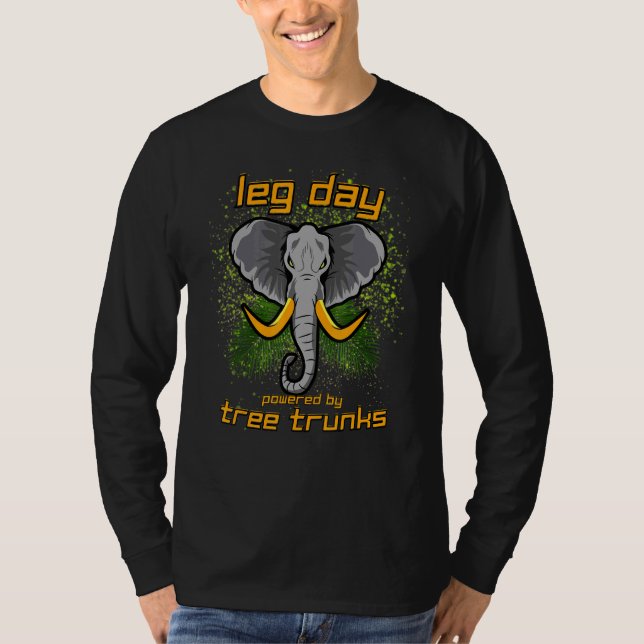 VanMoore Elephant Powered Träd Trunk Leg Day Gym G T Shirt (Framsida)