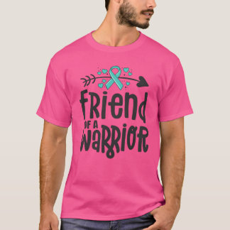 Vännen till en krigare supportteam Ovarian Cancer T Shirt