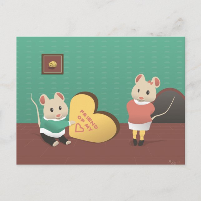 Vännen till mitt hjärta vykort (Framsida)