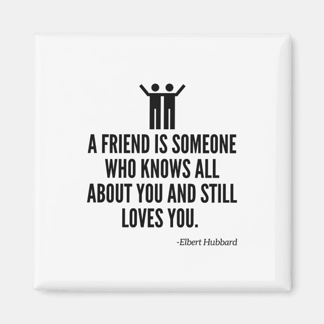 Vännen vet allt om dig magnet (Framsidan)