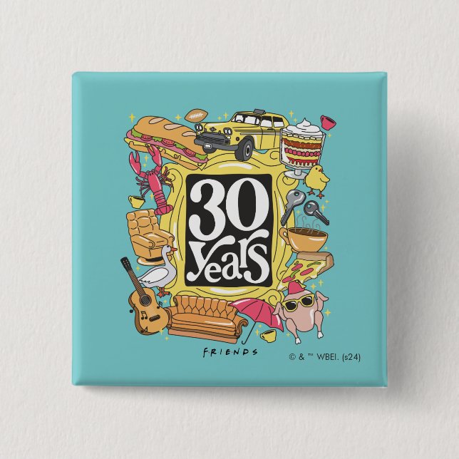 VÄNNER™ | 30 års grafik Knapp (Framsida)