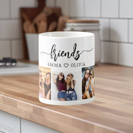 Vänner 3 - Foto Vänskap Collage Kaffemugg