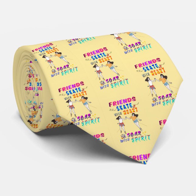 Vänner Accessorize Skate med hjärta Sväva med ande Slips (Rullad)