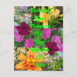 Vänner är blommor.. vykortPC78 Vykort