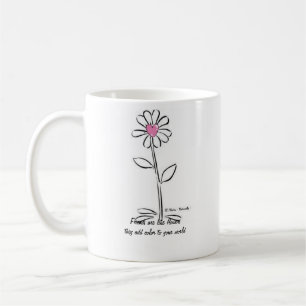 Vänner är den lika blommamuggen kaffemugg