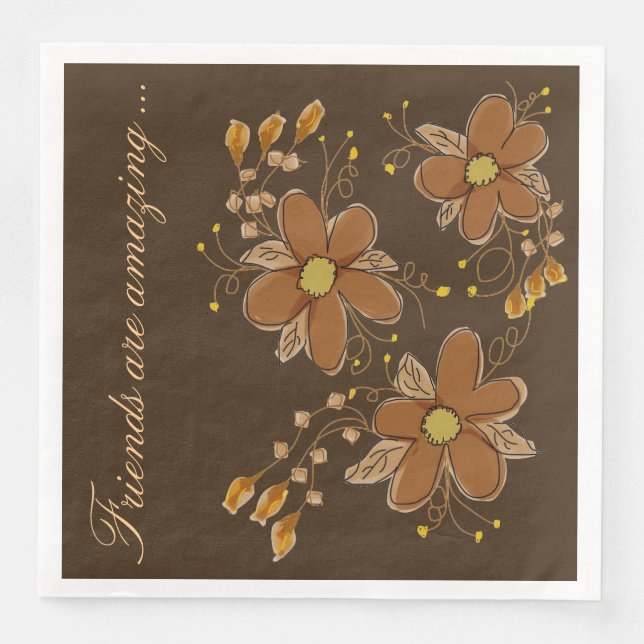 Vänner är Fantastisk Pappersservett (Framsida)