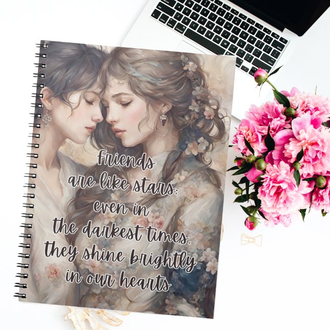Vänner är som bärbara stjärnor anteckningsbok (Friends Are Like Stars Notebook)