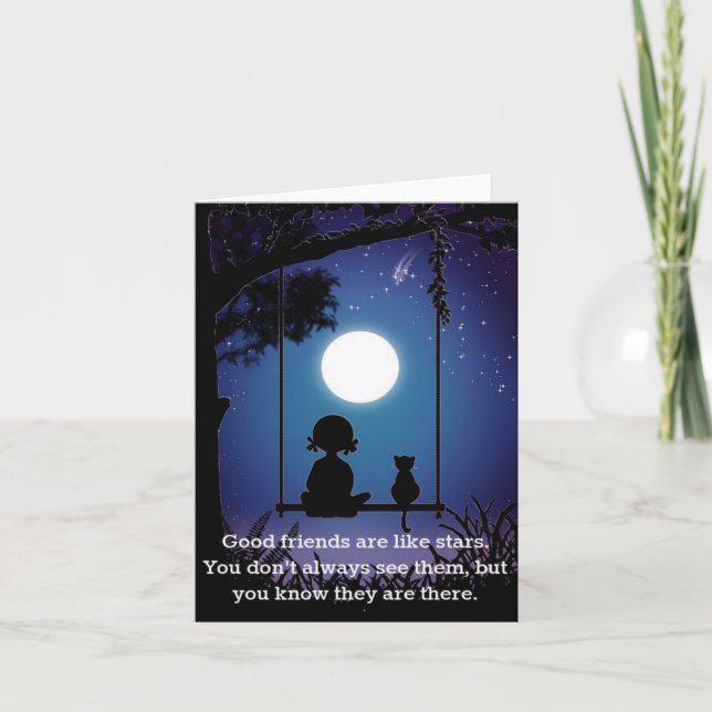 Vänner är som stjärnkort kort (Framsida)
