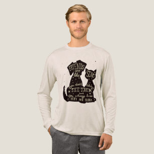 Vänner är som stjärnor – hund & katt vänskaps cita t shirt