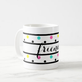 Vänner Black Polka dots Kaffemugg