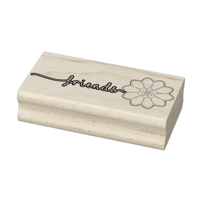 Vänner blommigt frimärke stämpel (Stämpel)