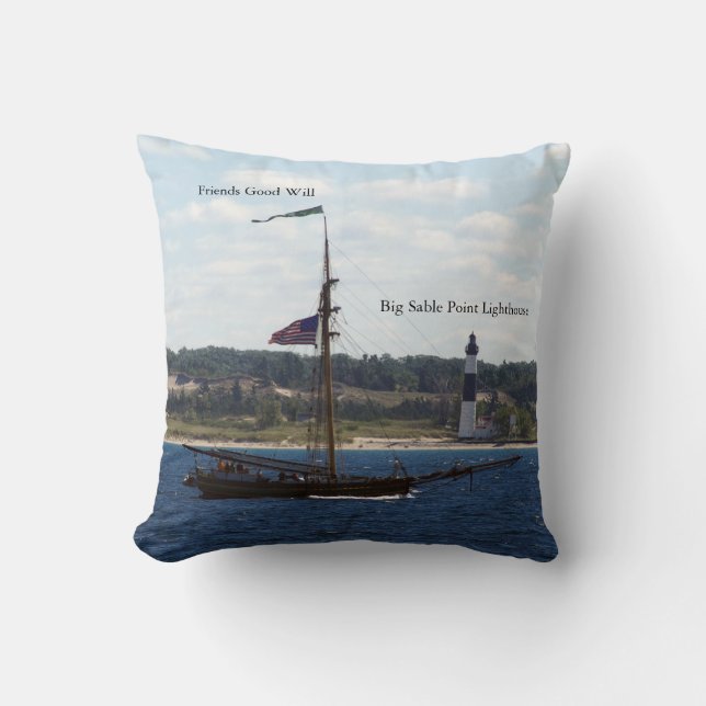 Vänner Bra Will & Big Sable Light Square Kudde (Framsida)