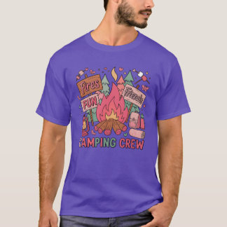 Vänner Bränder Rolig Campingbesättning Söt Campfir T Shirt