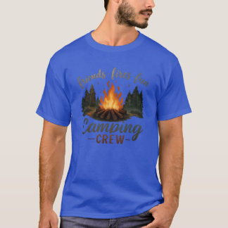 Vänner Bränder Roligt Camping Äventyr pojke T Shirt