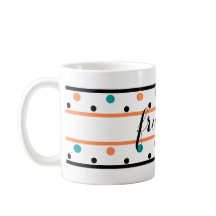 Vänner Brinner Orange Teal Grönt Polka dots