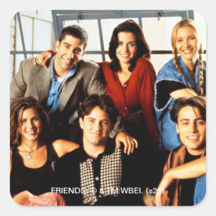 VÄNNER™   Cast Sitta i Monica Apartment Fyrkantigt Klistermärke