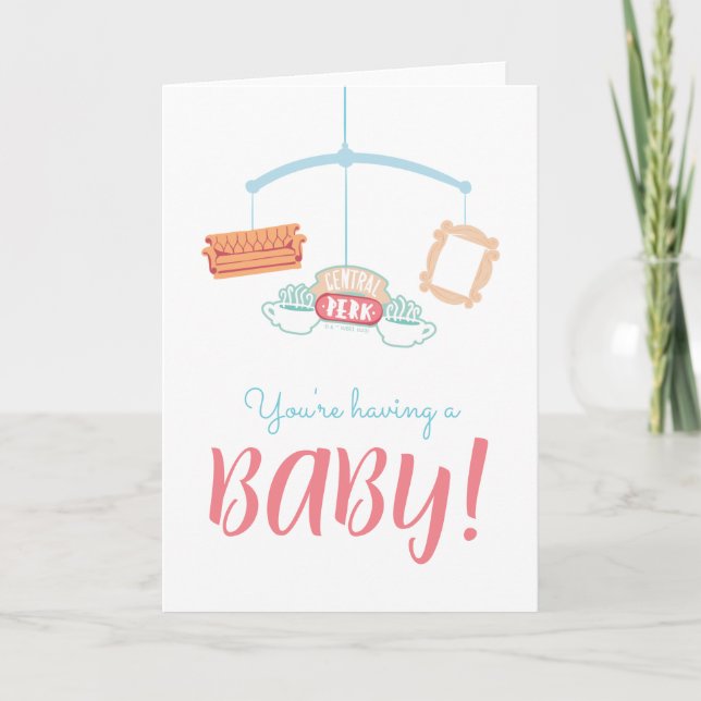 VÄNNER™ | Central Perk Mobile Baby Shower Kort (Framsida)