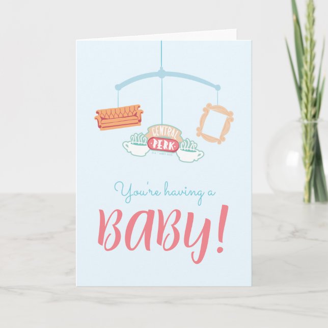 VÄNNER™ | Central Perk Mobile Baby Shower Kort (Framsida)