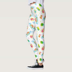 VÄNNER™ Centrala Perk Neon Mönster Leggings