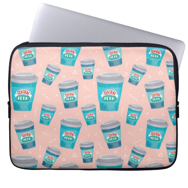 VÄNNER™ | Centralkaffe Kopp Mönster Laptop Fodral (Framsidan)