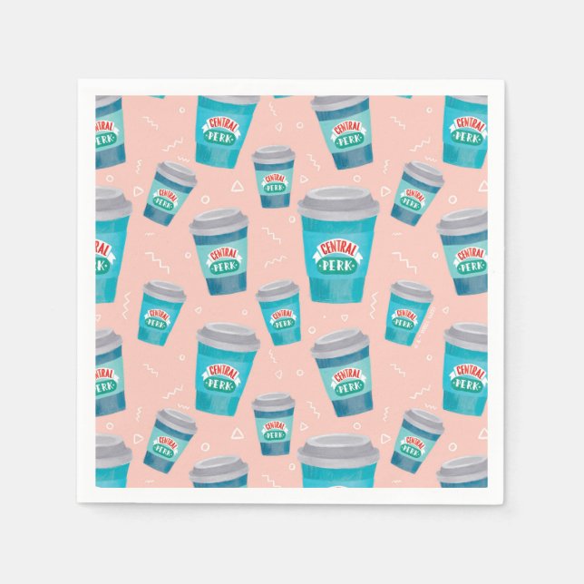 VÄNNER™ | Centralkaffe Kopp Mönster Pappersservett (Framsidan)