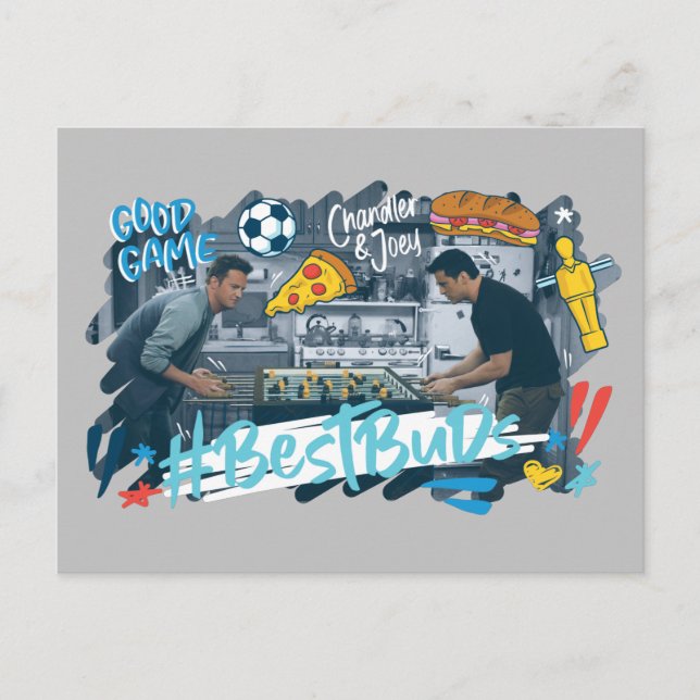 VÄNNER™ | Chandler & Joey - Best Buds Inbjudan Vykort (Framsida)