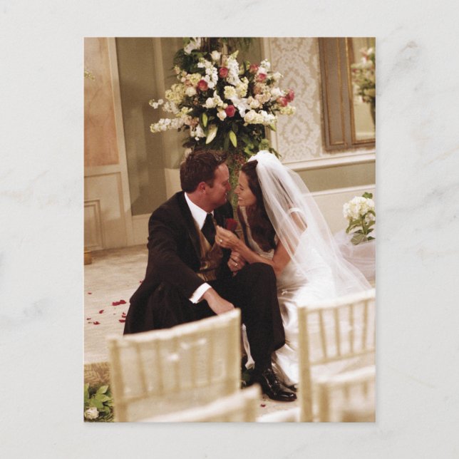 VÄNNER™ | Chandler & Monica Married Inbjudan Vykort (Framsida)