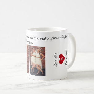 Vänner citat Emerson BFF Heart Namn Cute Photo Kaffemugg